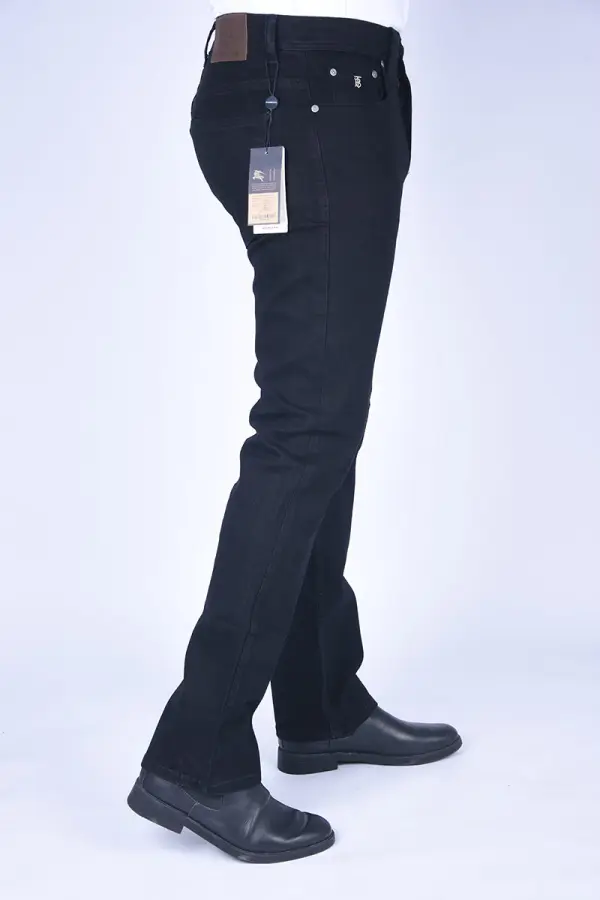 Jean Burberry Coupe Normal en denim stretch confortable Ref-BU09118 ( Noir )