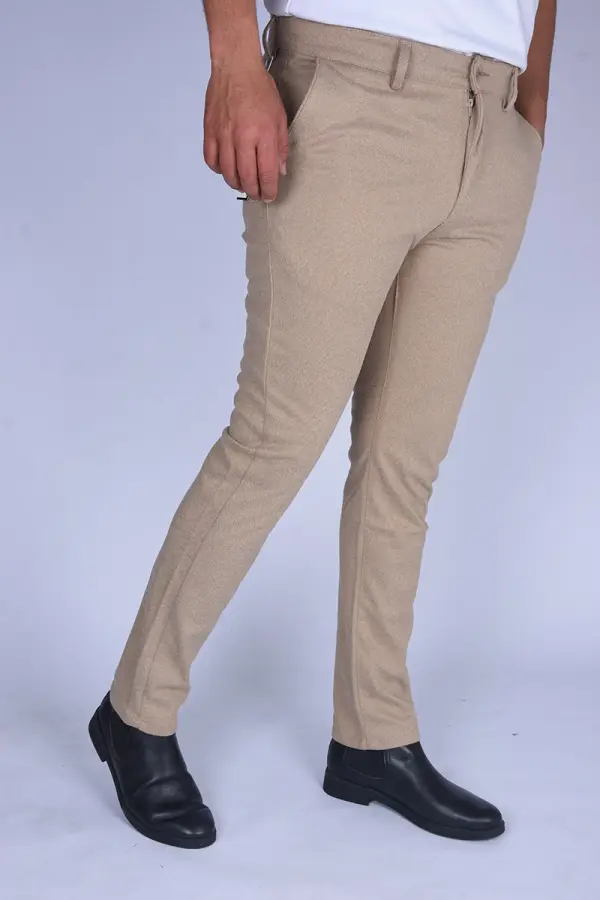 Pantalon BOSS  Slim FIT en coton, cachemire Light stretch Ref-BCX6001 ( Beige )