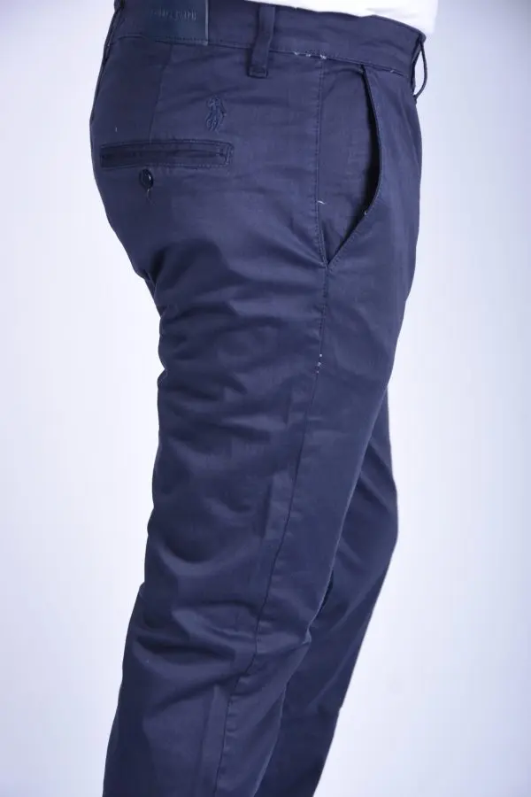 Pantalon en Toile Classique Us Polo Coupe Normale -Bleu marine ref-457