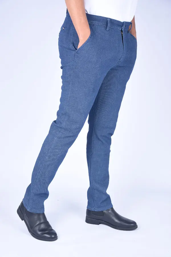 Pantalons Boss Classique en denim stretch confortable Ref-BC8817 ( Bleu Fonce )